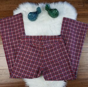 Vintage Abercrombie & Fitch plaid pants red size 10